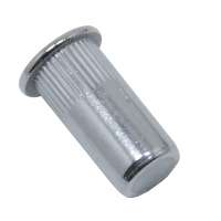 Stainless steel flat head round knurled ribbed body closed end blind insert rivet nuts